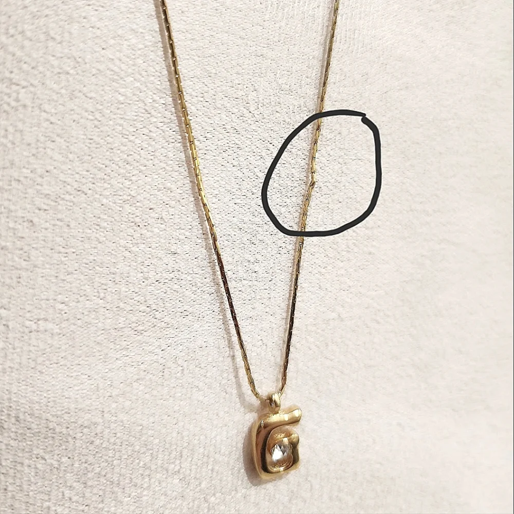 Auth GIVENCHY Gold Hardware G Rhinestones Necklace - Picture 10 of 10
